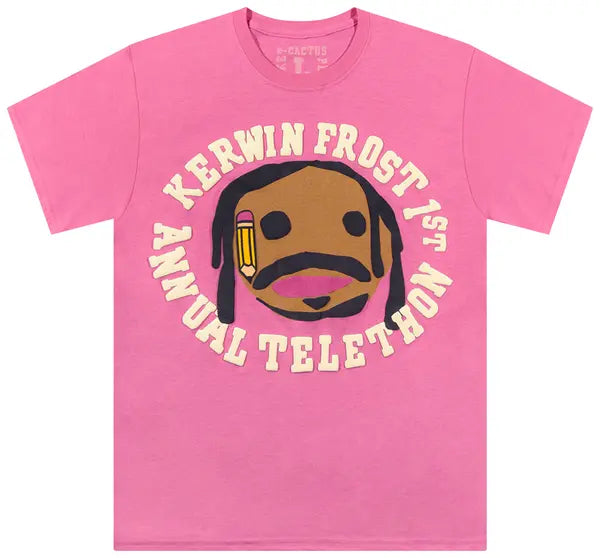 Cactus Plant Flea Market x Kerwin Frost Telethon Tee 'Pink'